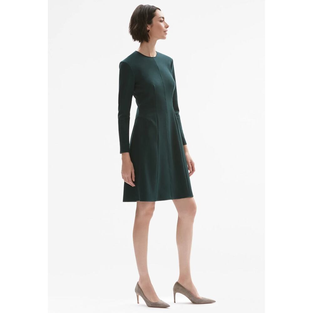 M.M. LaFleur The Ellis Dress - Textured Ponte, in Rainforest Sz 10